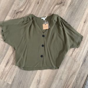 cropped short sleeve top